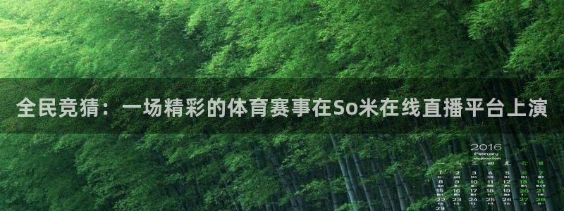 咪咕体育乒乓球直播在线观看：全民竞猜：一场精彩的体育赛事在So米在线直播平台上演